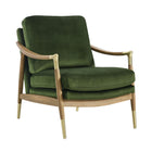 Modway Langford Performance Velvet Accent Armchair - Moss Green Walnut-Versatile Accent Chair