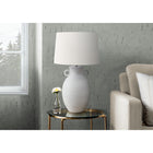 Monarch Specialties 30" H Transitional Table Lamp - White Ceramic / Ivory / Cream Shade-Enjoy versatile lighting options with the convenient 3-way switch compatible with a 3-way bulb up to 100W (bulb not included), allowing you to effortlessly adjust the brightness to suit your mood and needs