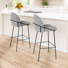 Zuo Jambi Barstool - Black/White - Set of 2-Dimensions: 21.3" L x 20.1" W x 42.9" H