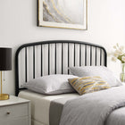 Modway Nova Metal Twin Headboard - Black-Powder Coated Iron Construction