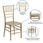Flash Furniture HERCULES PREMIUM Series Gold Resin Stacking Chiavari Chairs - 2 Pack-Made of highest form of resin available, K-Resin