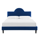 Modway Soleil Performance Velvet Full Bed - Navy-Assembly Required