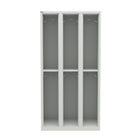 Ceha NH Series 2-Tier Locker with Front Hole Vents - Bank of 3 - Light Grey-8