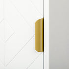 Kleankin Narrow Bathroom Linen Cabinet with Adjustable Shelf and Two Doors - White-Material: MDF, Steel