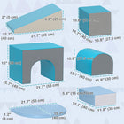 Qaba Soft Play Foam Stairs and Ramp 7-Piece Set-Clean the covers with a disinfectant wipe 