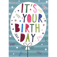 Mill Brook Studio Birthday Greeting Cards/Envelopes - 5-3/8" x 7-3/4" - Juvenile: Confetti Balloon - 18 Pack-Premium quality greeting cards
