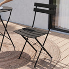 Lausaint Bistro Folding 3-Piece Patio Set - Black-8