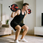 Soozier 44 lb Adjustable Barbell Weight Set-End fixings hold the weight plates in place 