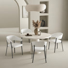 Manhattan Comfort Belle 22.4" Modern Textured Leatherette Upholstered Dining Chair - White-10