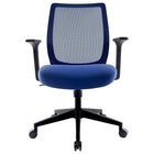 Staples Essentials Mesh Back Fabric Task Chair - Blue-Adjustable seat height, tilt tension, and tilt lock
