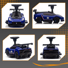 Qaba 6V Maserati GT2 Licensed Electric Car - Blue-Features silent, wear-resistant wheels for smooth, quiet rides 