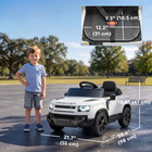 Qaba 12V Ride on Car Licensed Land Rover with Remote, Suspension - White-2.4G remote control provides safer parent supervision anytime
