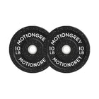 MotionGrey Premium Weight Plates - Olympic Strength Training Plate Set - 10 lb - Black - Set of 2-Durable Rubber-Coated Plates: Thick rubber exterior reduces noise, protects floors, and ensures long-lasting performance for home workouts