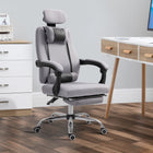 Vinsetto Ergonomic Executive Gaming Office Chair with Lumbar Support - Grey-Adjustable seat height with gas lift to meet all body shapes and sizes