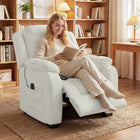 HOMCOM Massage Recliner with Quiet Motor - Cream White-Two memory positions for effortless everyday reclining comfort