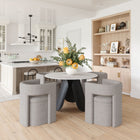 Zuo Papua Dining Chair - Grey-Dimensions: 20.9" L x 23.2" W x 27.6" H