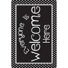 Ashley Productions Smart Poly Computer Mouse Pad - Everyone is Welcome Here - BW Dots - 6 Pack-Make your desk a place of encouragement and productivity - order your positive saying mouse pad today!