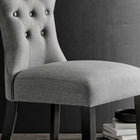 Modway Silhouette Dining Side Chair - Light Grey-Seven Centrally Placed Buttons