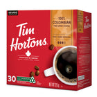 Tim Hortons 100% Colombian Dark Medium Roast Coffee K-Cup Pods - 30 Pack-Each K-Cup is its own self-container brewer with the correct amount of coffee and a high-quality paper filter