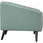 Modway Slide Upholstered Fabric Armchair - Laguna-Dark Walnut Stained Legs