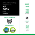CIG HP 305X Remanufactured Toner Cartridge - High Yield - Black-Environmentally Friendly: Remanufactured from an original HP recycled cartridge