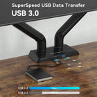 ShoppingAll Heavy Duty 2-in-1 Dual Monitor and Laptop Mount for 13-35" Screens and 12-17" Laptops - Black-Features pneumatic arm, anti-slip pad