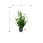 Monarch Specialties 23" Artificial Indoor Grass - Table - Black Pot-This easy-care faux floor plant is made from the highest quality materials and requires no maintenance or watering, for a sustainable, environmentally friendly decorative accent that will last a lifetime