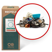 TerraCycle Kitchen Gear - Zero Waste Box - Large-Recycle any non-electronic appliance used for preserving, preparing, or serving food. This includes utensils, cups, mugs, plates, bowls, pitchers, trays, non-electric can openers, bottle openers, soap dispensers, Tupperware plastic food containers, cutting boards, pots, measuring tools, pans, skillets, grills, steamers, and strainers.