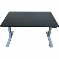 Uncaged Ergonomics 60" Rise Up Electric Height Adjustable Sit Stand Desk - Black/Grey-A beautiful, luxurious adjustable-height office desk and perfect sit/stand or standing desk