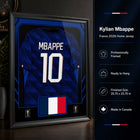 Frameworth Official FIFA World Cup 2026 France Kylian Mbappe Framed Replica Jersey - 25.75" x 33.75"-Arrives ready to hang and makes a standout gift for soccer fans and collectors.