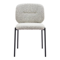Zuo Plat Dining Chair - Grey - Set of 2-Stackable for space saving storage