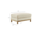 Modway Roscoe Fabric Ottoman - Ivory-Mélange Chenille Fabric