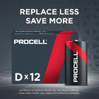 Duracell Procell D Alkaline Batteries - 12 Pack-Operating temperatures from -4F (-20C) to 129.2F (54C)