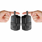 Uncaged Ergonomics Travel Charger - 4 AC - 2 USB - 1 USB-C - Black - 2 Pack-1 USB-C port. 