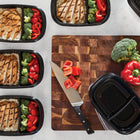 Rubbermaid TakeAlongs Divided Meal Prep Containers - 887 mL (3.7 Cup) - Black - 5 Pack-QuikClik Seal lids make an audible click to let you know they're securely closed