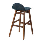 Modway Juno Wood Bar Stool - Navy Fabric - Set of 2-Assembly Required