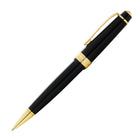 A.T. Cross Bailey Light Polished Black Resin and Gold Tone Ballpoint Pen - Fine - Black Ink-Fine-point tip produces 0.27mm line width for crisp lines and excellent visibility.