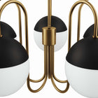 Modway Stellar 5-Light Chandelier - Opal/Satin Brass-UL Listed for Damp Locations
