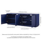 Hudson&Canal Hanson TV Stand for TV's up to 75" - Dark Blue-Product Dimensions: 15.5" L x 70" W x 24" H