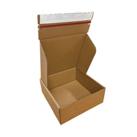 Reliabag Self Seal Corrugated Literature Mailer Boxes - 10" L x 10" W x 4" H - Kraft - 40 Pack-Lightweight, Eco-friendly, Sustainable and Sturdy