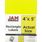 JAM Paper Mailing Address Labels, 4" x 5", Bright Neon Assorted Colours, 360 Pack (354329assrt)-Neon assorted colours