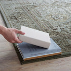 Modway Enye Distressed Vintage Floral Lattice Area Rug - 5 ft W x 8 ft L - Brown/Silver Blue-Two-Ply Polypropylene Yarn