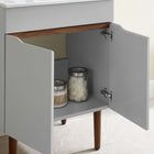 Modway Harvest 24.5" Bathroom Vanity - Grey/White-Dual Soft-Close Doors