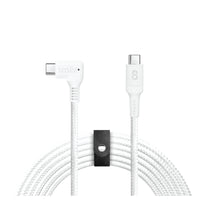 LOGiiX Piston Connect XL 90 3M USB-C to USB-C 100W (2023) - White-Ultra-fast charging for laptops/smartphones with braided 100W USB-C cable
