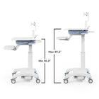 Luxor VitalPower Heathlcare Workstation-High-quality, non-marring casters ensure smooth mobility