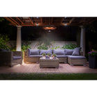 EnerG+ 1500-Watt Infrared Hanging Electric Outdoor Heater with LED-IP24 certified water resistant and weatherproof rating makes this safe for use outdoors, even in wet or rainy environments. No need to put it away every day.