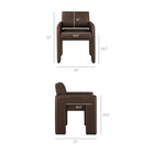 Modway Daven Vegan Leather Dining Armchair - Espresso-Fully Upholstered Vegan Leather