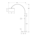 Monarch Specialties 9641 81"H Floor Lamp - Black Metal/Black Shade-A solid marble base provides reliable stability while adding a sophisticated, on-trend touch that anchors the lamp beautifully in any room