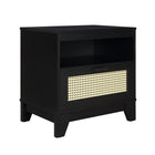 Manhattan Comfort Sheridan 21.63" Mid-Century Modern Nightstand 2-Piece Set - Black-10