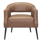 Zuo Berkeley Accent Chair - Vintage Brown-Plush and durable faux leather fabric